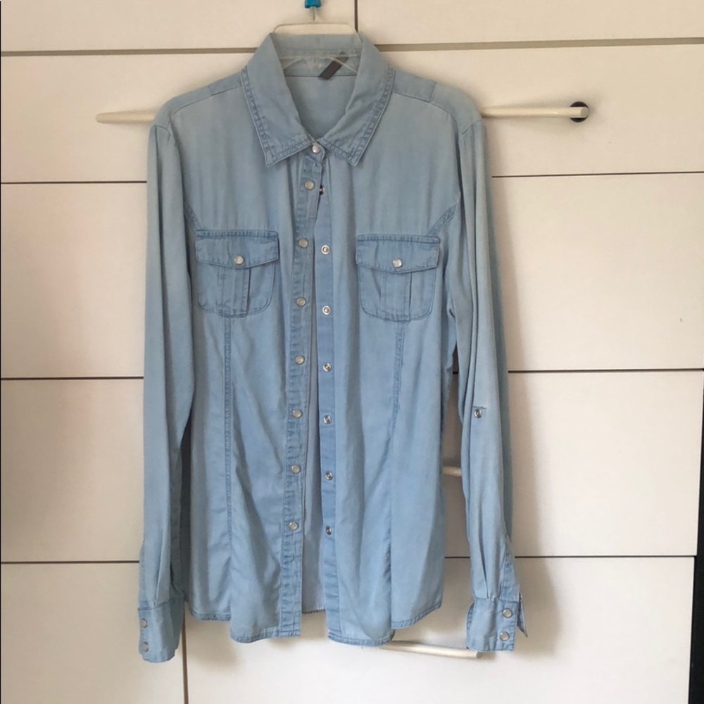 RARE Naf Naf (french) denim flannel negotiable